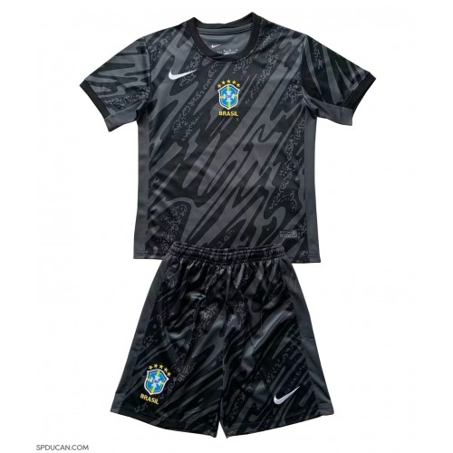 Dječji Nogometni Dres Brazil Golmanski Gostujuci Copa America 2024 Kratak Rukav (+ Kratke hlače)